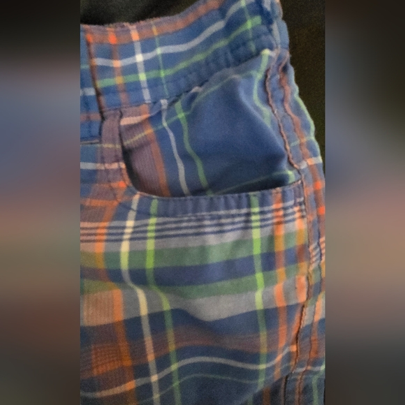 Chams Plaid Multicolor Boys Long Board Shorts Sz3t - Picture 3 of 7